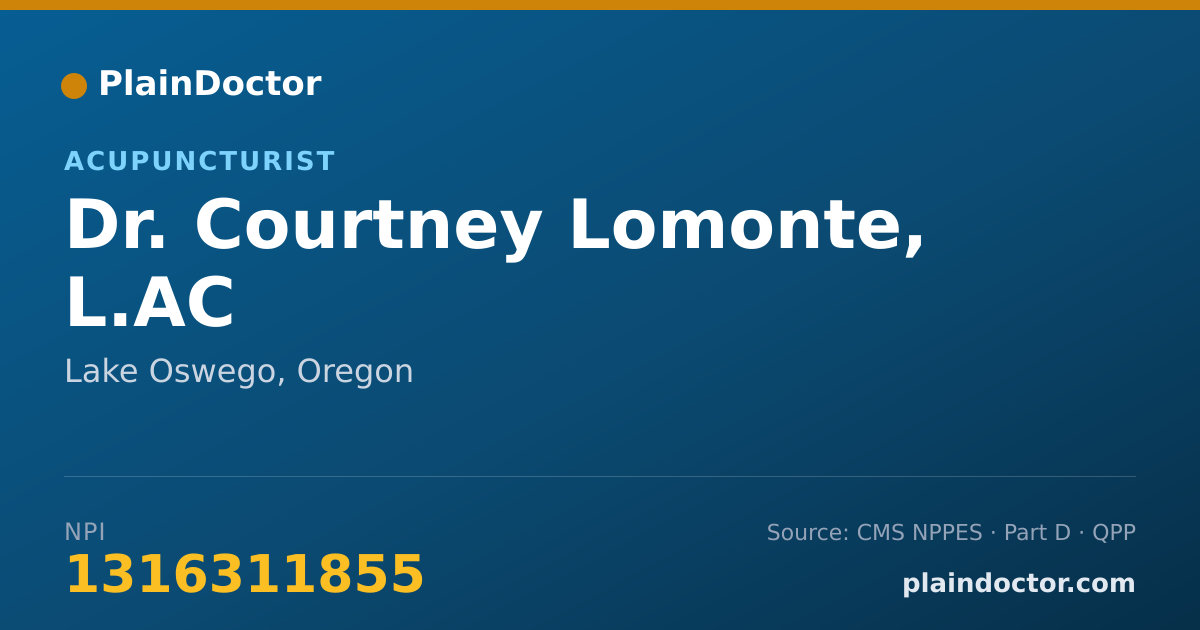 Shareable card for Courtney Lomonte, L.AC - Acupuncturist, Lake Oswego, OR