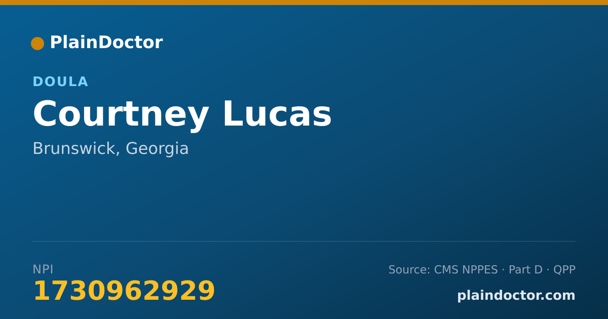 Shareable card for Courtney Lucas - Doula, Brunswick, GA