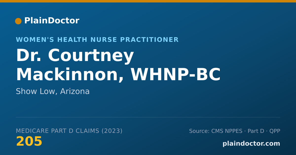 Shareable card for Courtney Mackinnon, WHNP-BC - Women's Health Nurse Practitioner, Show Low, AZ