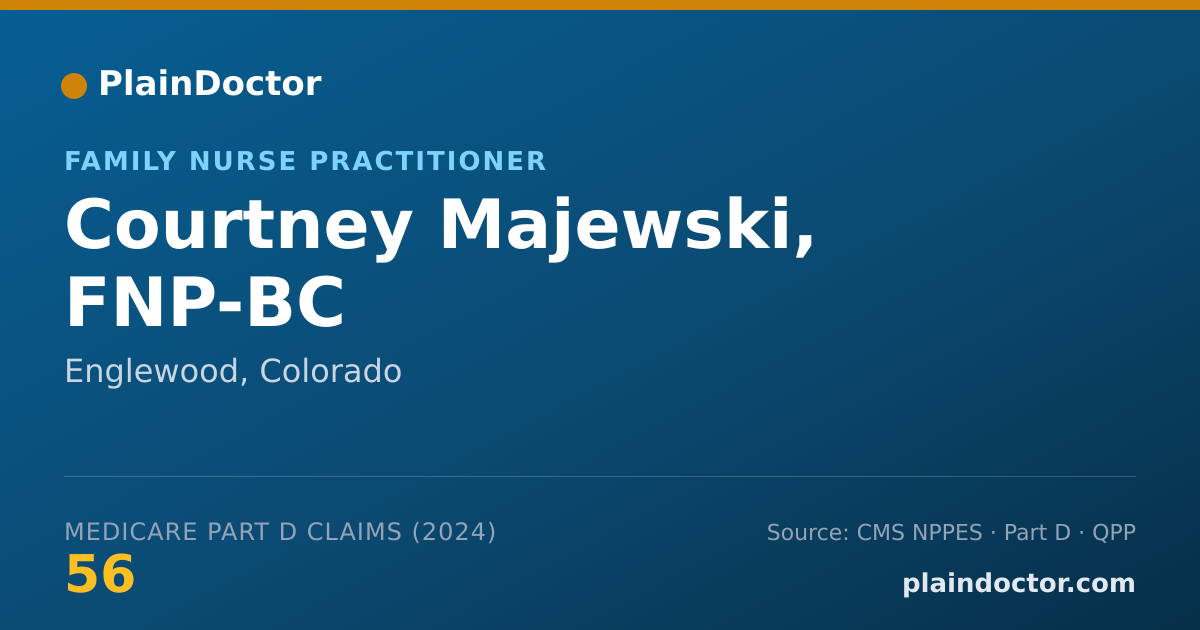Shareable card for Courtney Majewski, FNP-BC - Family Nurse Practitioner, Englewood, CO