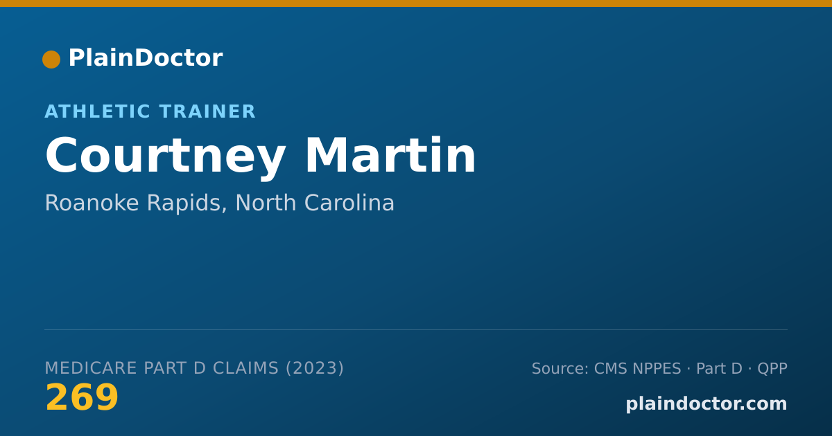 Shareable card for Courtney Martin - Athletic Trainer, Roanoke Rapids, NC