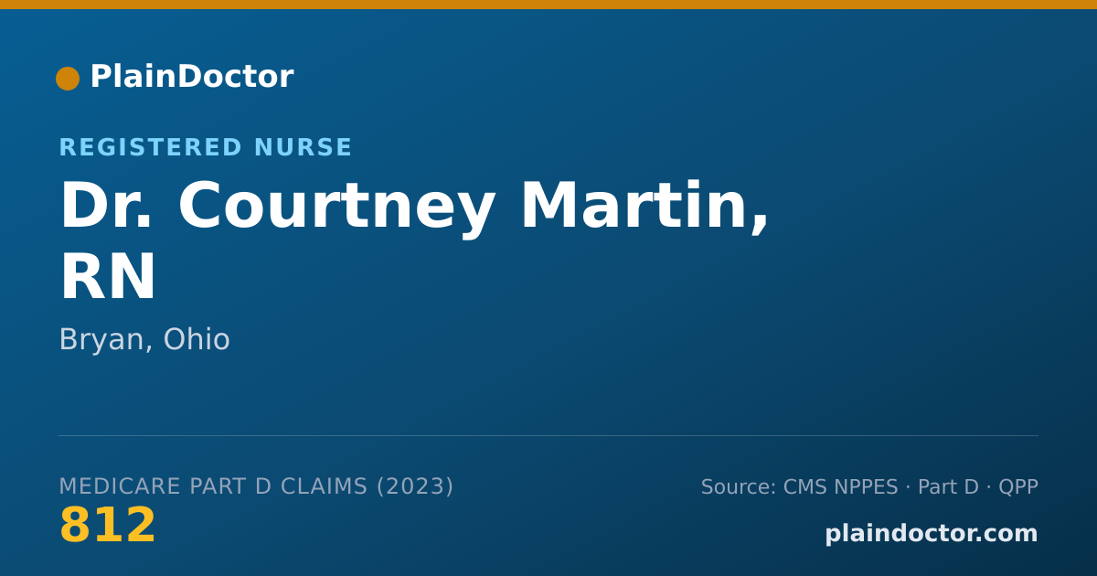 Shareable card for Courtney Martin, RN - Registered Nurse, Bryan, OH