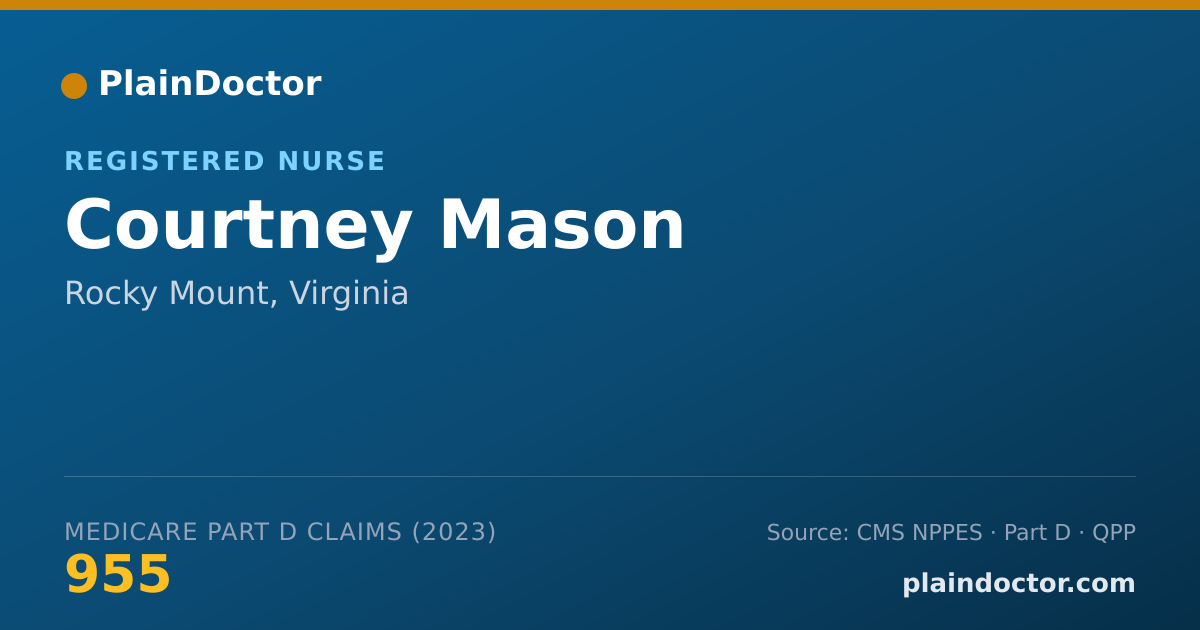 Shareable card for Courtney Mason - Registered Nurse, Rocky Mount, VA