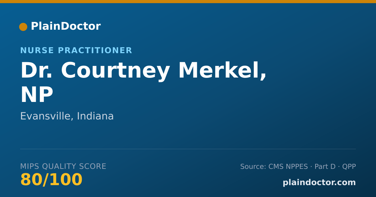 Shareable card for Courtney Merkel, NP - Nurse Practitioner, Evansville, IN