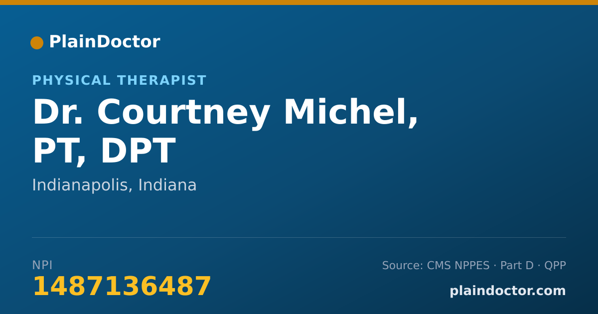 Shareable card for Courtney Michel, PT, DPT - Physical Therapist, Indianapolis, IN