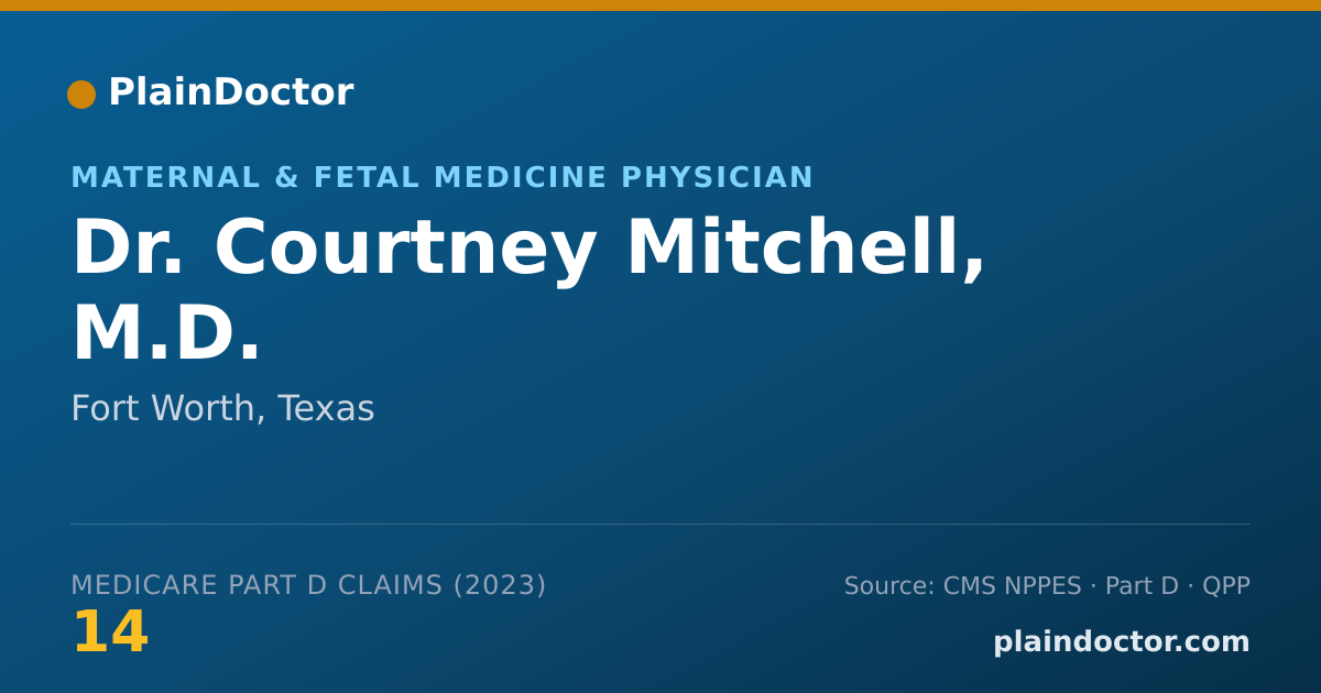Shareable card for Courtney Mitchell, M.D. - Maternal & Fetal Medicine Physician, Fort Worth, TX