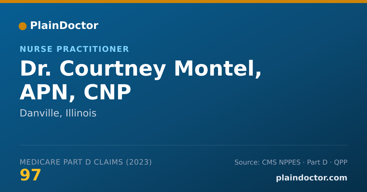 Shareable card for Courtney Montel, APN, CNP - Nurse Practitioner, Danville, IL