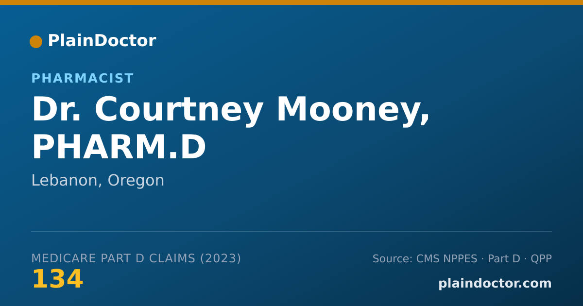 Shareable card for Courtney Mooney, PHARM.D - Pharmacist, Lebanon, OR