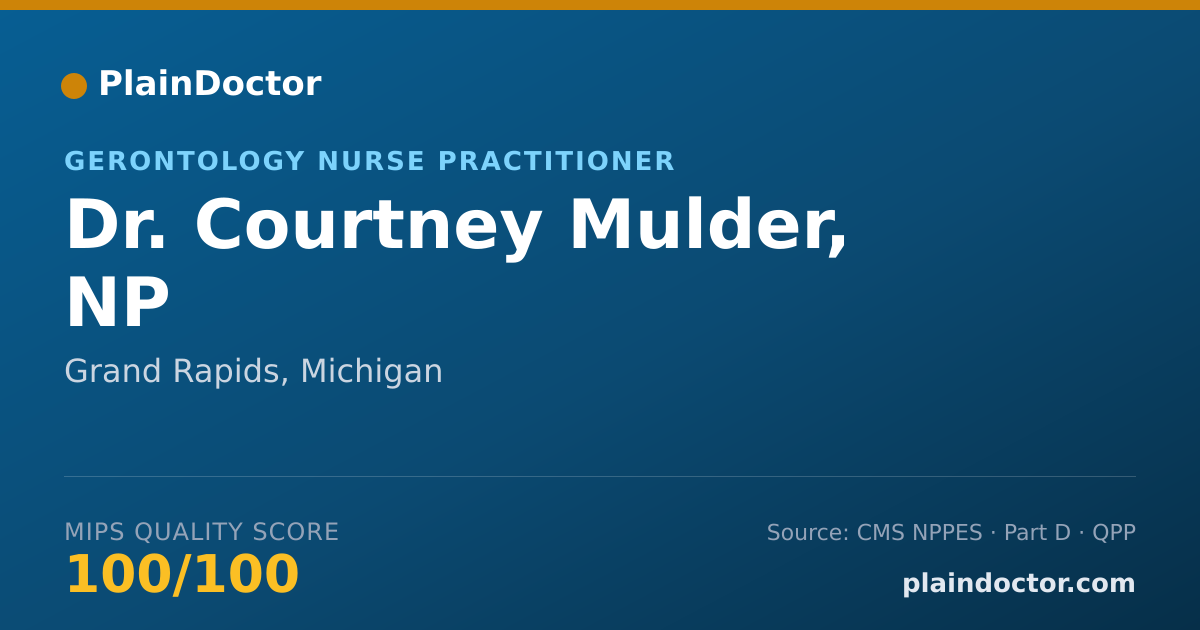 Shareable card for Courtney Mulder, NP - Gerontology Nurse Practitioner, Grand Rapids, MI