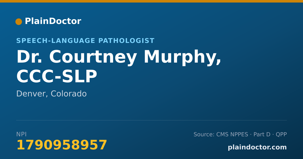 Shareable card for Courtney Murphy, CCC-SLP - Speech-Language Pathologist, Denver, CO