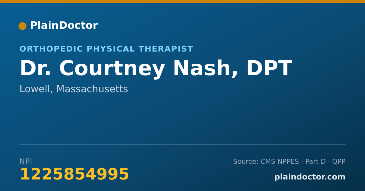 Shareable card for Courtney Nash, DPT - Orthopedic Physical Therapist, Lowell, MA