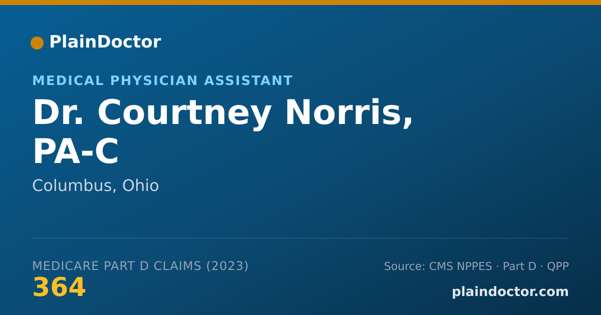 Shareable card for Courtney Norris, PA-C - Medical Physician Assistant, Columbus, OH