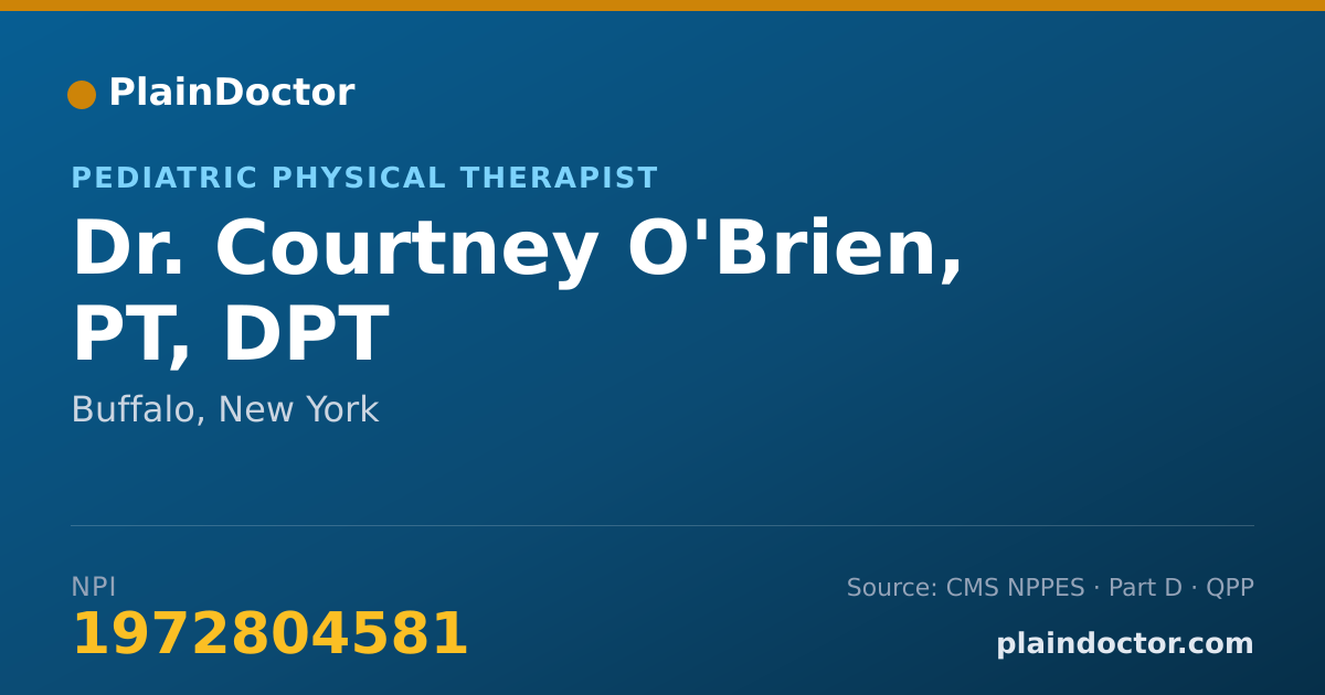 Shareable card for Courtney O'Brien, PT, DPT - Pediatric Physical Therapist, Buffalo, NY