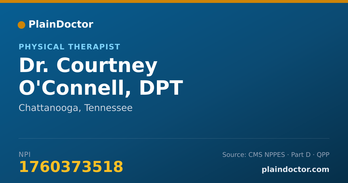 Shareable card for Courtney O'Connell, DPT - Physical Therapist, Chattanooga, TN