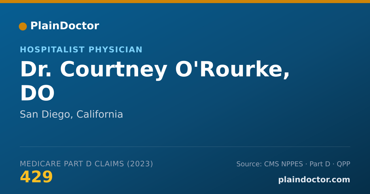 Shareable card for Courtney O'Rourke, DO - Hospitalist Physician, San Diego, CA
