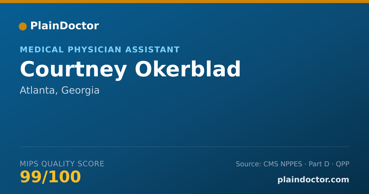 Shareable card for Courtney Okerblad - Medical Physician Assistant, Atlanta, GA