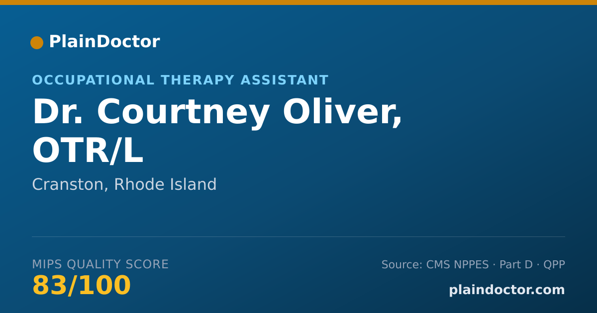 Shareable card for Courtney Oliver, OTR/L - Occupational Therapy Assistant, Cranston, RI