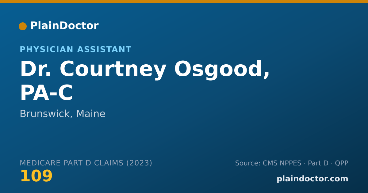 Shareable card for Courtney Osgood, PA-C - Physician Assistant, Brunswick, ME