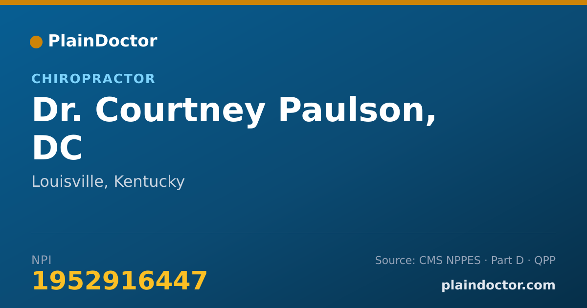Shareable card for Courtney Paulson, DC - Chiropractor, Louisville, KY