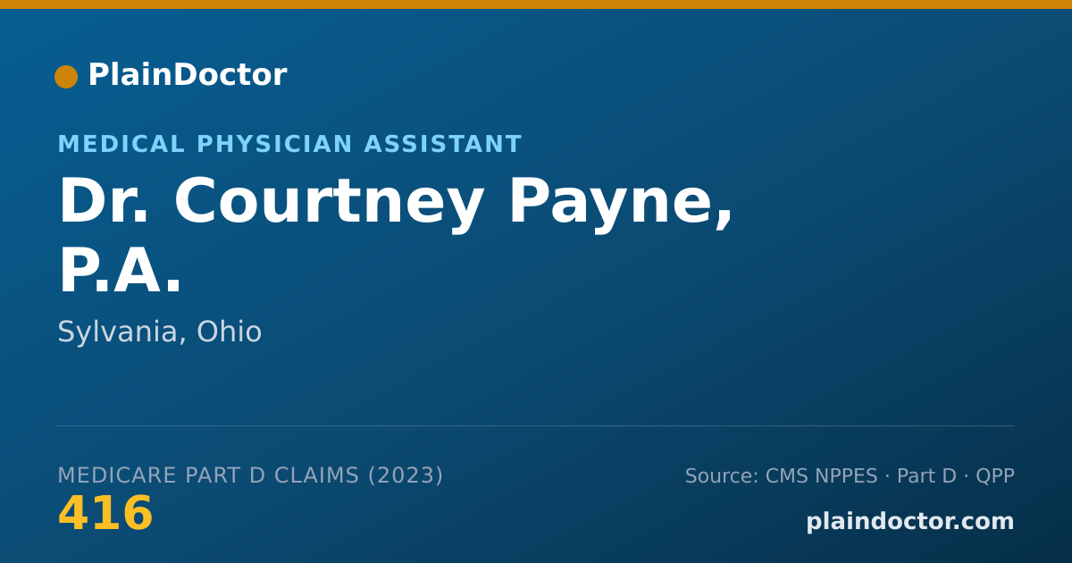 Shareable card for Courtney Payne, P.A. - Medical Physician Assistant, Sylvania, OH