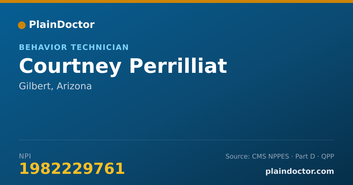 Shareable card for Courtney Perrilliat - Behavior Technician, Gilbert, AZ