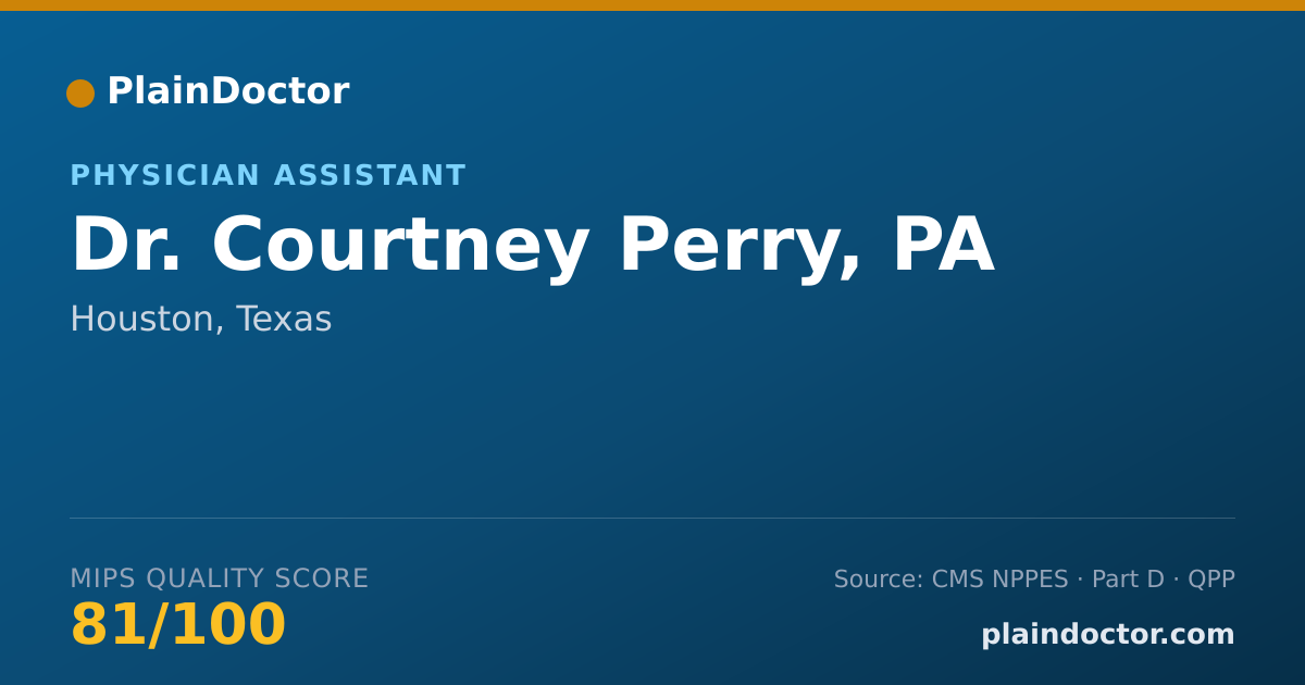Shareable card for Courtney Perry, PA - Physician Assistant, Houston, TX
