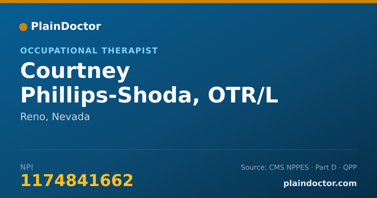 Shareable card for Courtney Phillips-Shoda, OTR/L - Occupational Therapist, Reno, NV