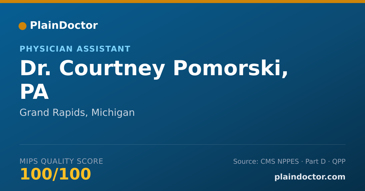 Shareable card for Courtney Pomorski, PA - Physician Assistant, Grand Rapids, MI