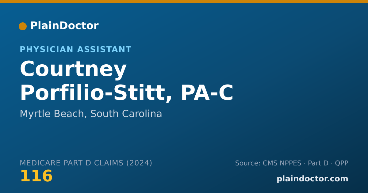Shareable card for Courtney Porfilio-Stitt, PA-C - Physician Assistant, Myrtle Beach, SC