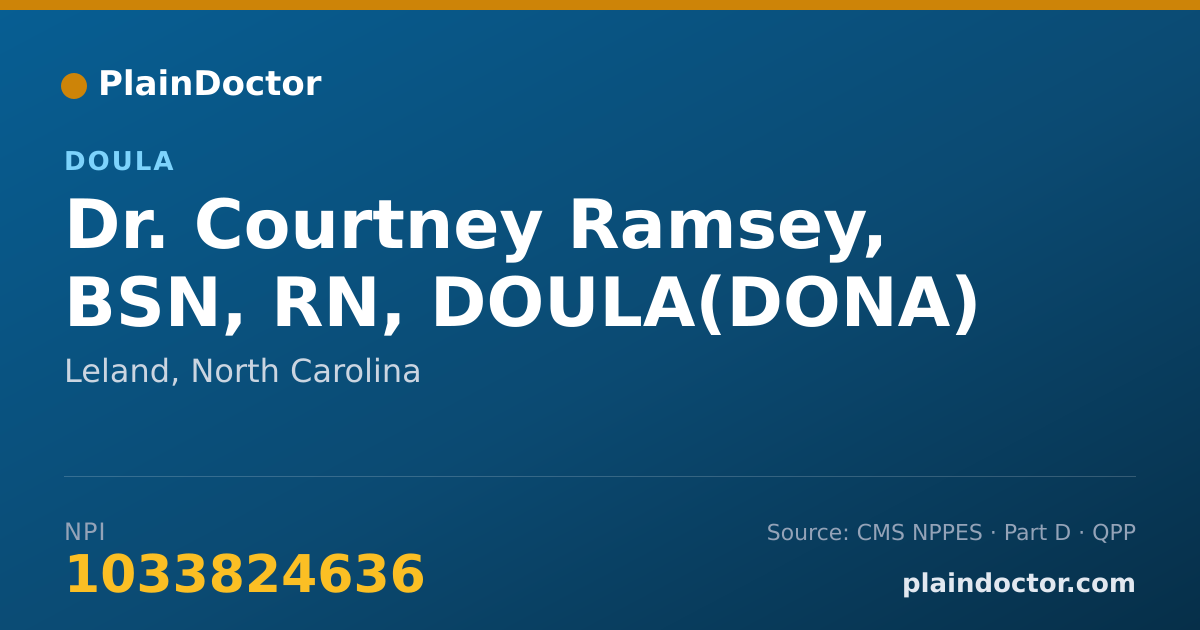 Shareable card for Courtney Ramsey, BSN, RN, DOULA(DONA) - Doula, Leland, NC
