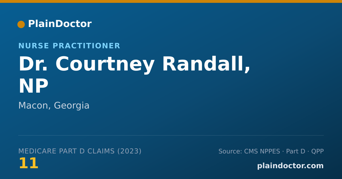 Shareable card for Courtney Randall, NP - Nurse Practitioner, Macon, GA