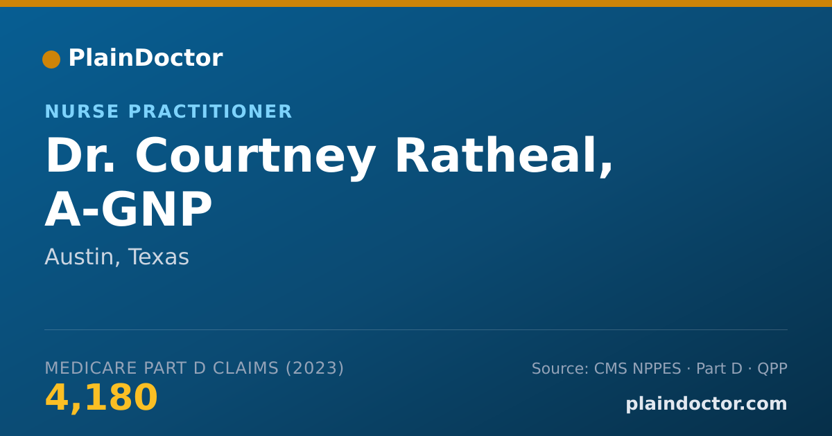 Shareable card for Courtney Ratheal, A-GNP - Nurse Practitioner, Austin, TX