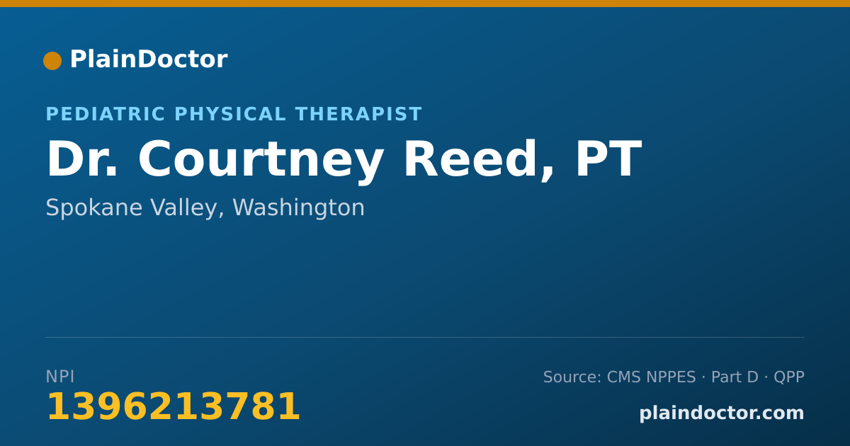 Shareable card for Courtney Reed, PT - Pediatric Physical Therapist, Spokane Valley, WA