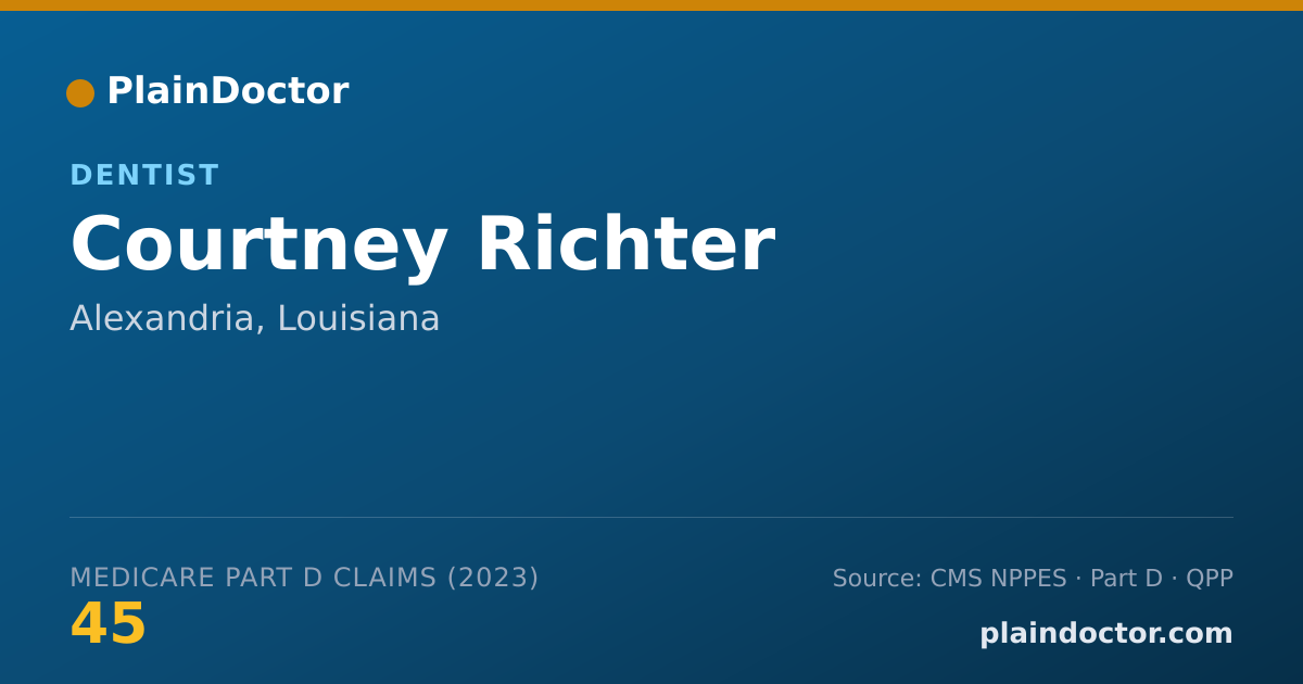 Shareable card for Courtney Richter - Dentist, Alexandria, LA