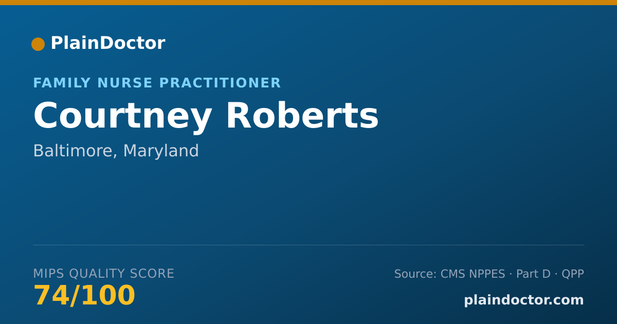 Shareable card for Courtney Roberts - Family Nurse Practitioner, Baltimore, MD