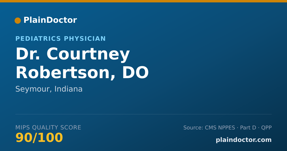 Shareable card for Courtney Robertson, DO - Pediatrics Physician, Seymour, IN