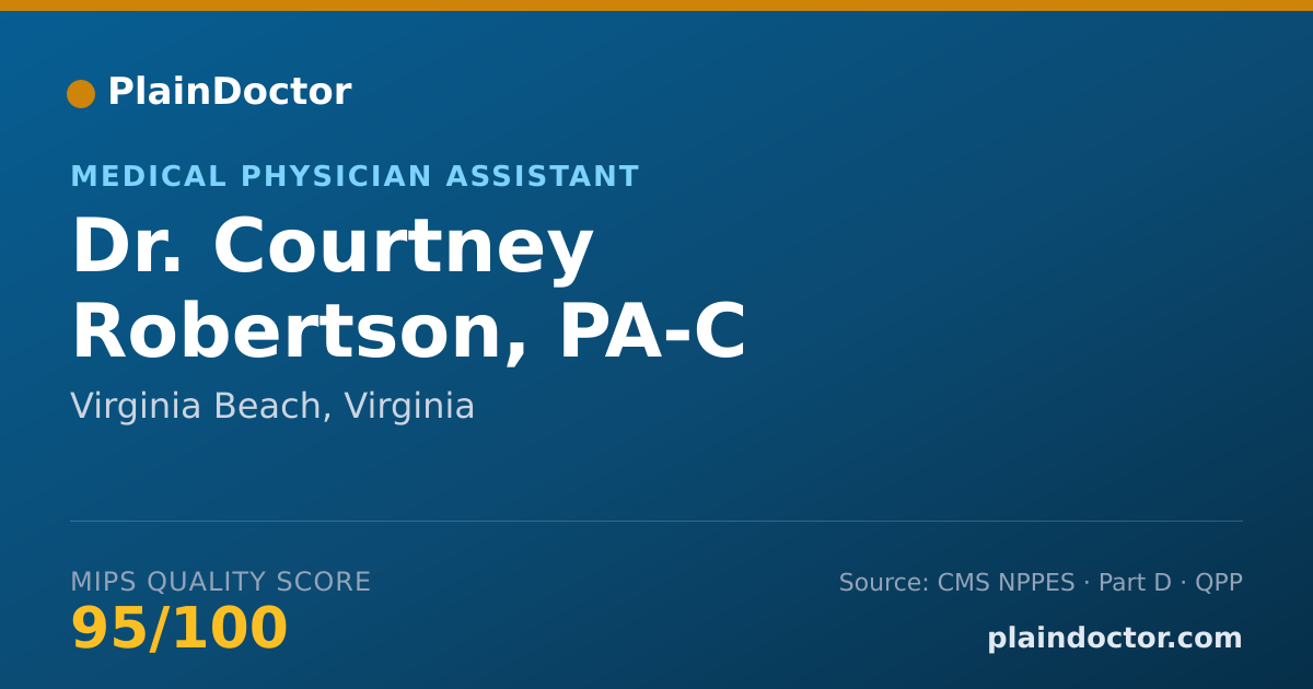 Shareable card for Courtney Robertson, PA-C - Medical Physician Assistant, Virginia Beach, VA