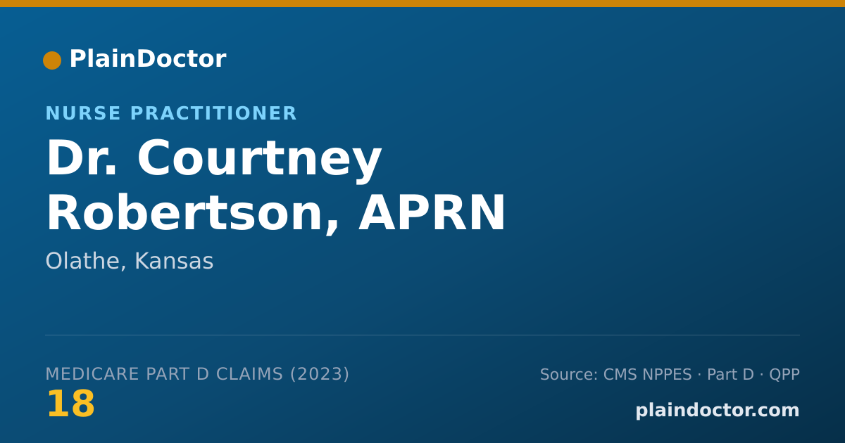 Shareable card for Courtney Robertson, APRN - Nurse Practitioner, Olathe, KS