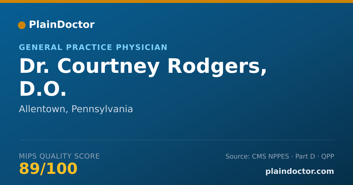 Shareable card for Courtney Rodgers, D.O. - General Practice Physician, Allentown, PA