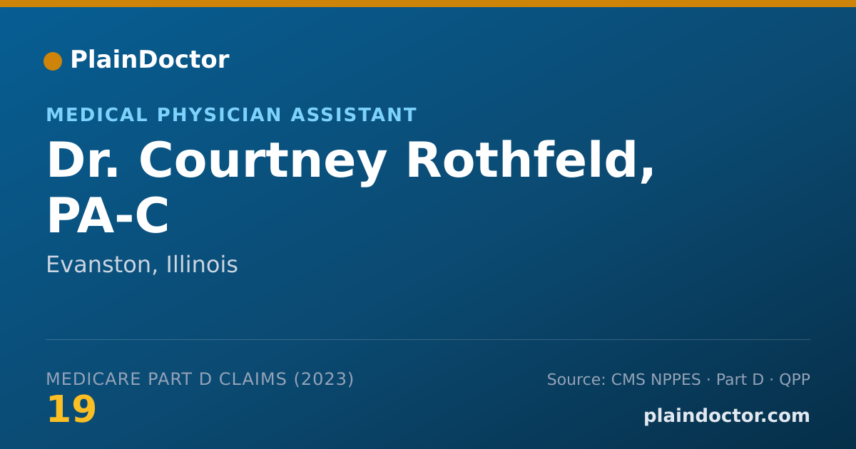 Shareable card for Courtney Rothfeld, PA-C - Medical Physician Assistant, Evanston, IL
