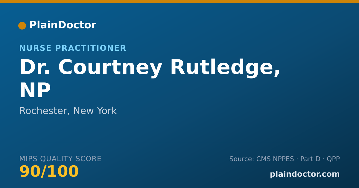 Shareable card for Courtney Rutledge, NP - Nurse Practitioner, Rochester, NY