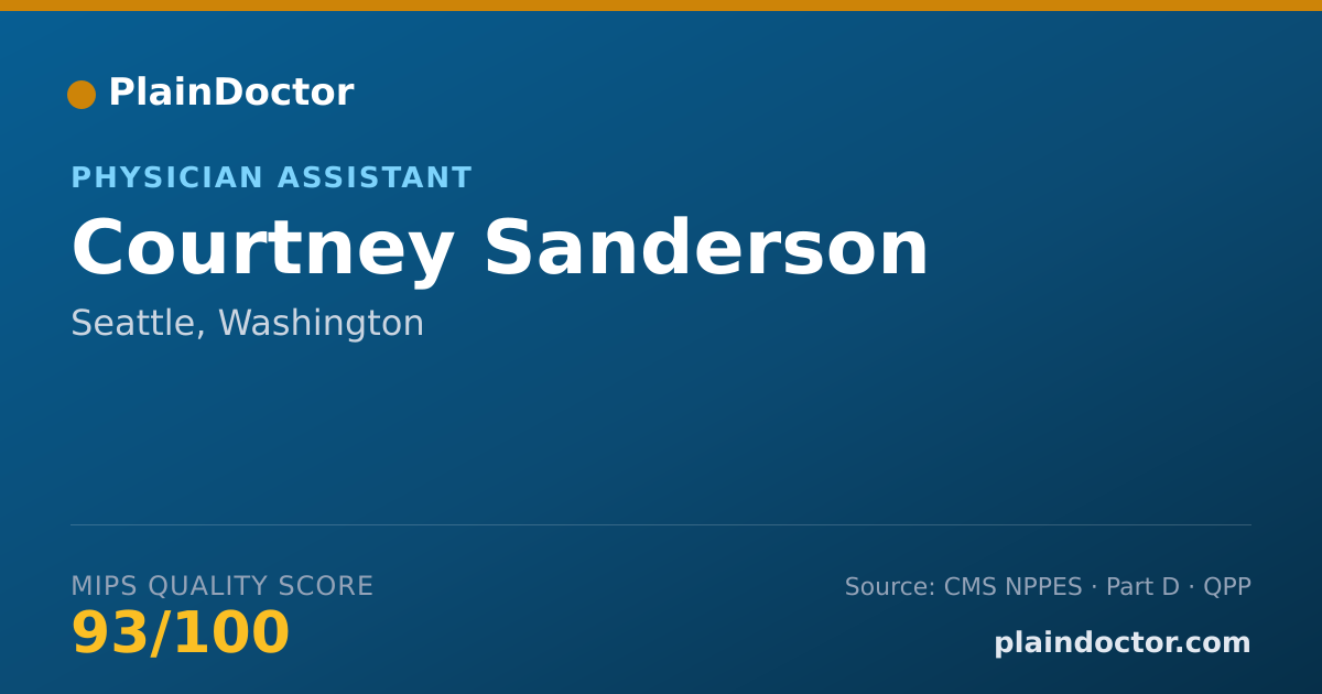 Shareable card for Courtney Sanderson - Physician Assistant, Seattle, WA