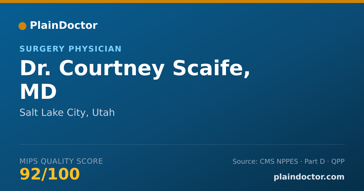 Shareable card for Courtney Scaife, MD - Surgery Physician, Salt Lake City, UT