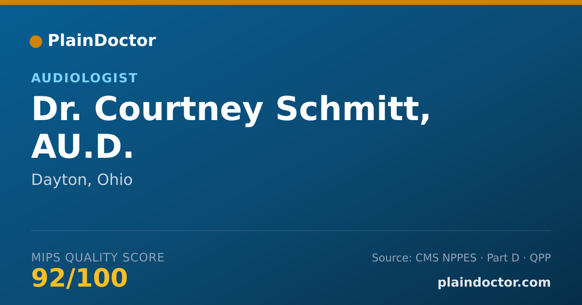 Shareable card for Courtney Schmitt, AU.D. - Audiologist, Dayton, OH