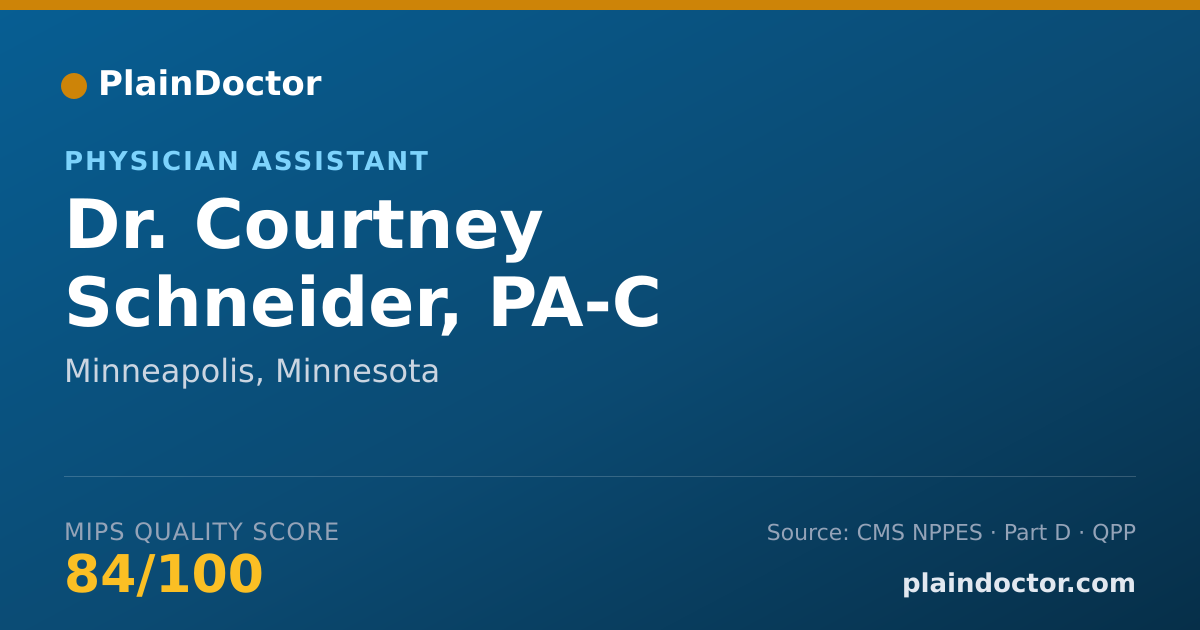 Shareable card for Courtney Schneider, PA-C - Physician Assistant, Minneapolis, MN