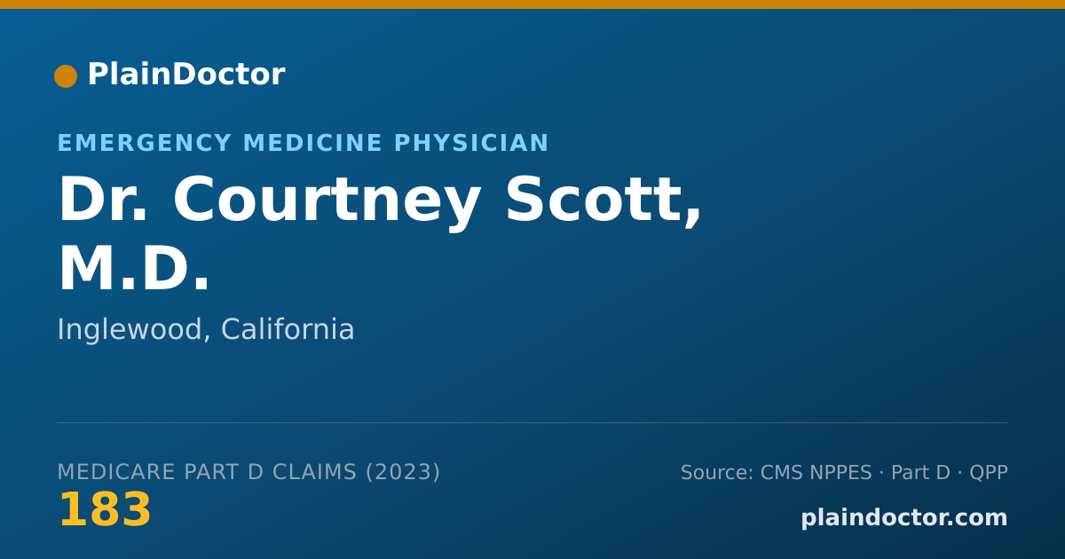 Shareable card for Courtney Scott, M.D. - Emergency Medicine Physician, Inglewood, CA