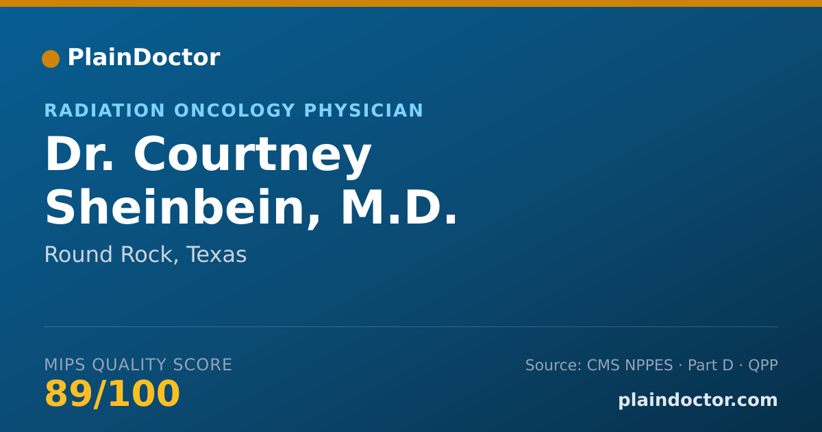 Shareable card for Courtney Sheinbein, M.D. - Radiation Oncology Physician, Round Rock, TX
