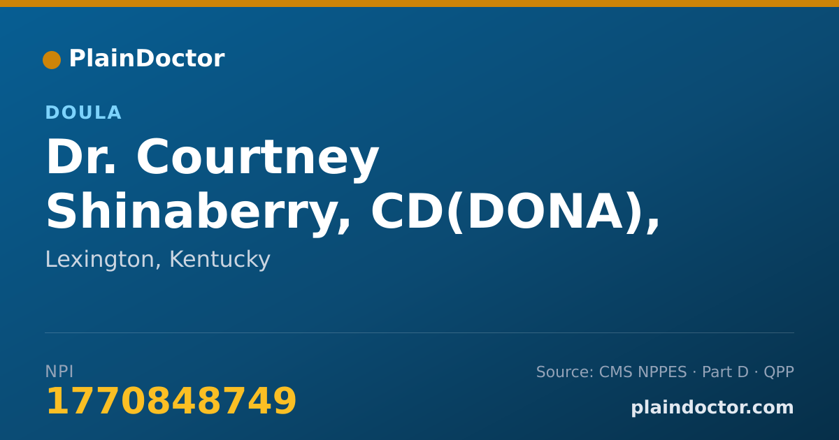 Shareable card for Courtney Shinaberry, CD(DONA), HCHD - Doula, Lexington, KY