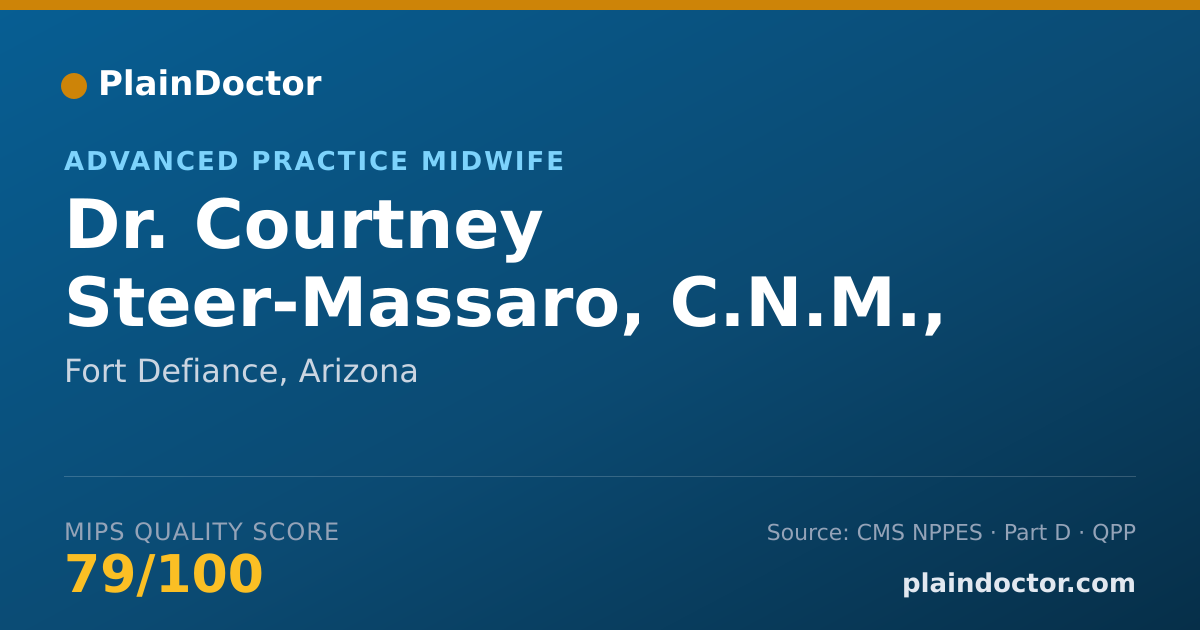 Shareable card for Courtney Steer-Massaro, C.N.M., F.N.P.-C. - Advanced Practice Midwife, Fort Defiance, AZ