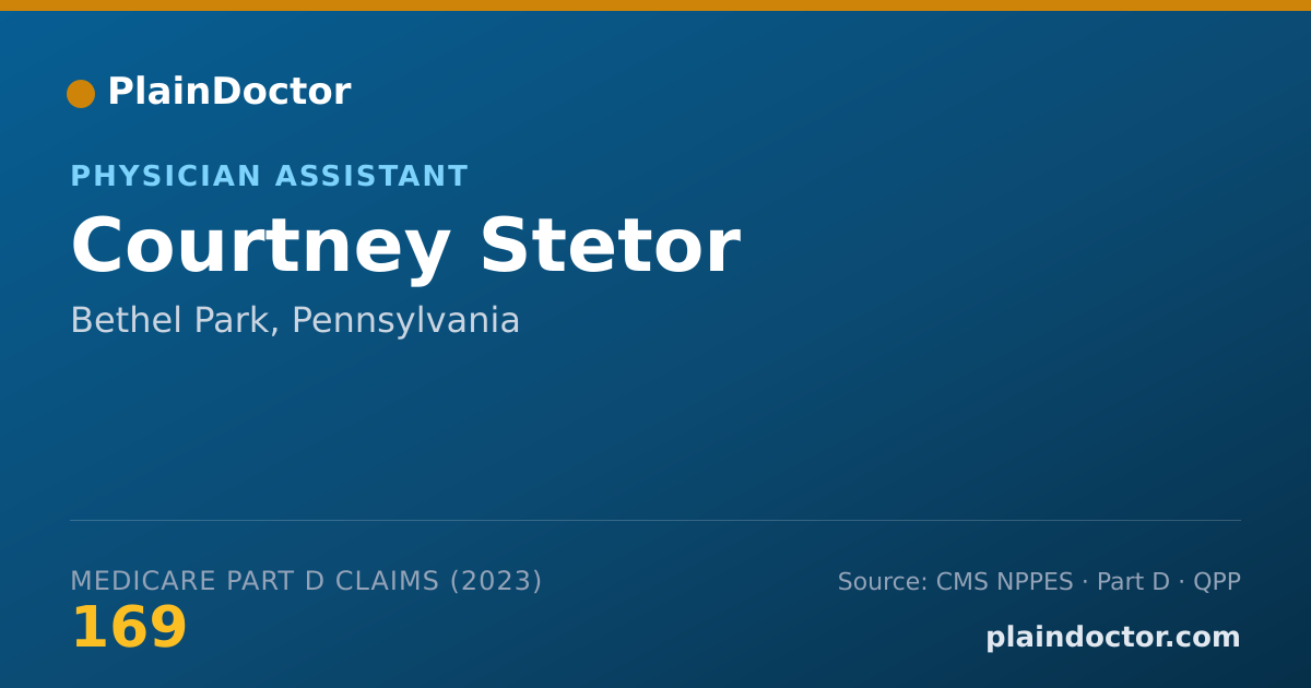 Shareable card for Courtney Stetor - Physician Assistant, Bethel Park, PA